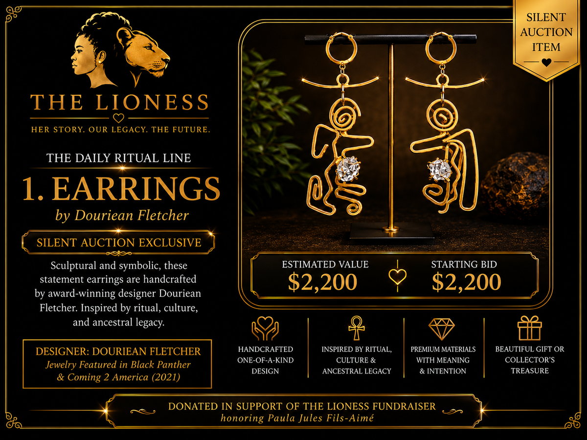 Douriean Fletcher Black Panther inspired jewelry auction item